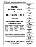 1946 - 1972 Chevrolet Truck LD Parts Catalog Book