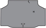 1968-1969 Oldsmobile Cutlass Trunk Mat in 17FT Charcoal Felt