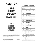 1965 Cadillac Body Service Manual