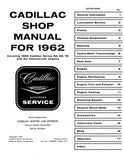 1962 Cadillac Shop Manual
