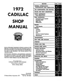 1972 Cadillac Shop Manual