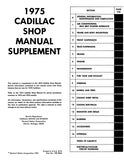 1975 Cadillac Supplement to 1974 Manual Incl 11x26 Color Wiring Vacuum Diagrams