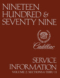 1979 Cadillac Shop Manual