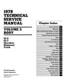 1978 Jeep Technical Service Manual (3 Volumes) - Includes 11x26 Wiring Diagrams