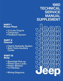 1980 Jeep Technical Service Manual Supplement