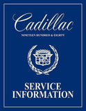 1980 Cadillac Shop Manual