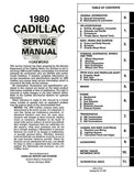 1980 Cadillac Shop Manual