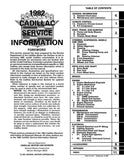 1982 Cadillac Shop Manual 2 Volume Set - Includes H-1914B Final Updates Volume