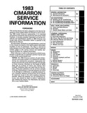 1983 Cadillac Cimarron Shop Manual