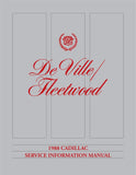 1988 Cadillac DeVille, Fleetwood Shop Manual