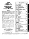 1988 Cadillac Eldorado, Seville Shop Manual