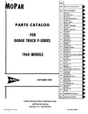 1960 Dodge Truck P-Series Parts Catalog Book