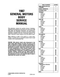 1987 Fisher Body Service Manual