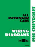 1980 Chevrolet Car Wiring Diagrams - 11x26 inches