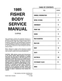 1985 Fisher Body C Service Manual