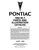 1982 - 1985 Pontiac Firebird Parts and Illustrations Catalog