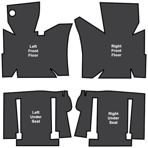 1963-67 Chevrolet Corvette Roadster Sound Dead Front 4pc Mastic with Pad