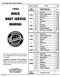 1963 Buick Body Service Manual (All Series)