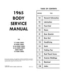 1965 Chevrolet, Chevelle, Chevy II Corvair Body Service Manual