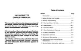 1987 Corvette Owner's Manual