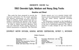 1963 Chevy Truck Owner's Manual