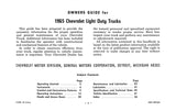 1965 Chevy Truck Owner's Manual