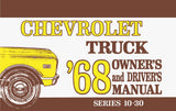 1968 Chevy Truck 10-30 Owner's Manual