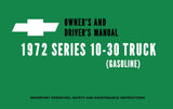 1972 Chevy Truck 10-30 Owner's Manual