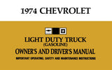 1974 Chevy Truck 10-30 Owner's Manual