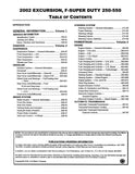 2002 Ford F-Super Duty 250, 350, 450, 550 & Excursion Workshop Manual