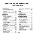 2005 Ford Super Duty F-250, F-350, F-450, F-550 Workshop Manual