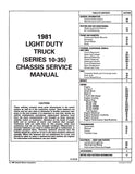 1981 GMC Light Duty Trucks Service Manual (C,K,G,P Series & Jimmy)