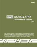 1982 GMC Caballero Service Manual