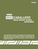 1982 GMC Caballero Electrical Troubleshooting Service Manual Supplement - COLOR
