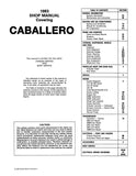 1983 GMC Caballero Service Manual - includes 11x26 in WDs