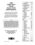 1984 GMC Light Duty Truck Service Manual (C,K,G,P Series & Jimmy) - includes 11x26 in WDs