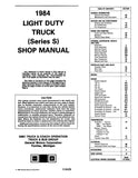 1984 GMC S15 Truck & Jimmy Service Manual - includes 11x26 in WDs