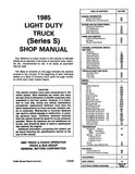 1985 GMC S15 Truck & Jimmy Service Manual - includes 11x26 in WDs