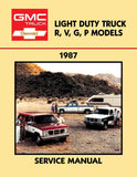 1987 GMC R / V / G / P Truck & Jimmy Service Manual