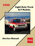1988 GMC S / T Truck Service Manual