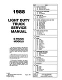 1988 GMC S / T Truck Service Manual