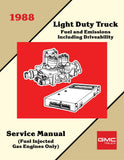 1988 GMC Fuel Emissions Driveability Service Manual (Fuel Injected Gas Engines)