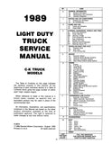1989 GMC C / K Sierra Truck Service Manual