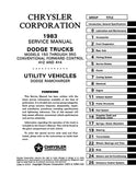 1983 Dodge 150-350 Ramcharger Shop Manual