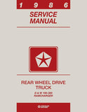 1986 Dodge D/W 100-350 Truck, Ramcharger Shop Manual
