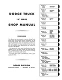 1957 Dodge Truck "K" Series Shop Manual
