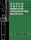 1961 Dodge Truck R Series Shop Manual Supplement to 1960 Dodge Truck Shop Manual