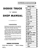 1962 Dodge Truck S Series Shop Manual