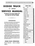 1963 Dodge Truck S Series Shop Manual