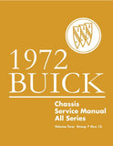 1972 Buick Chassis Service Manual - All Series
